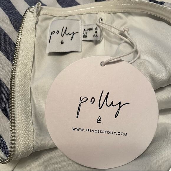 NWT - Princess Polly Strapless Striped Romper - Picture 4 of 6